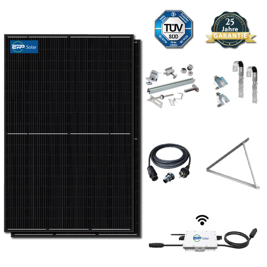 Solar Komplettset Flachdach – Duo800 full black