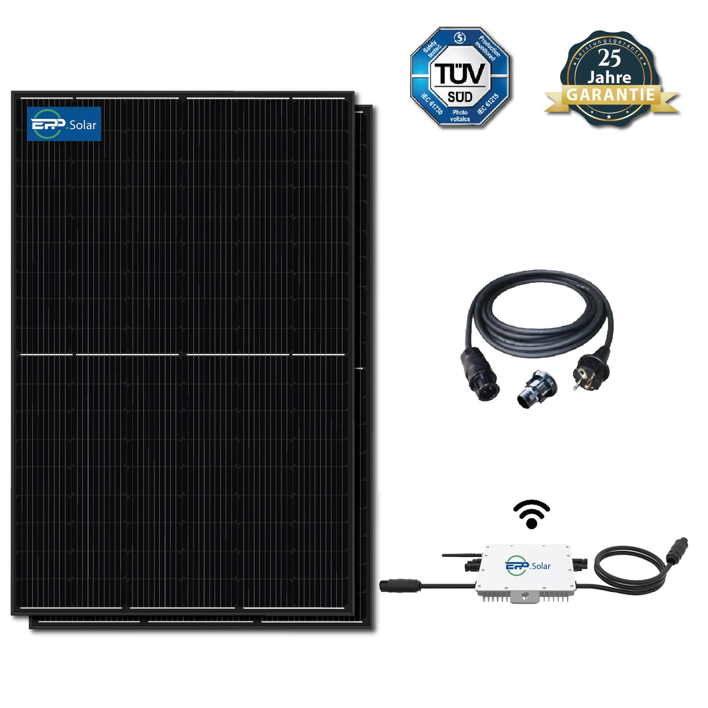 Solar Komplettset Flachdach – Duo800 full black