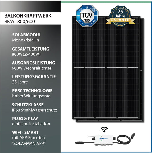 Balkonkraftwerk – Duo800 full black